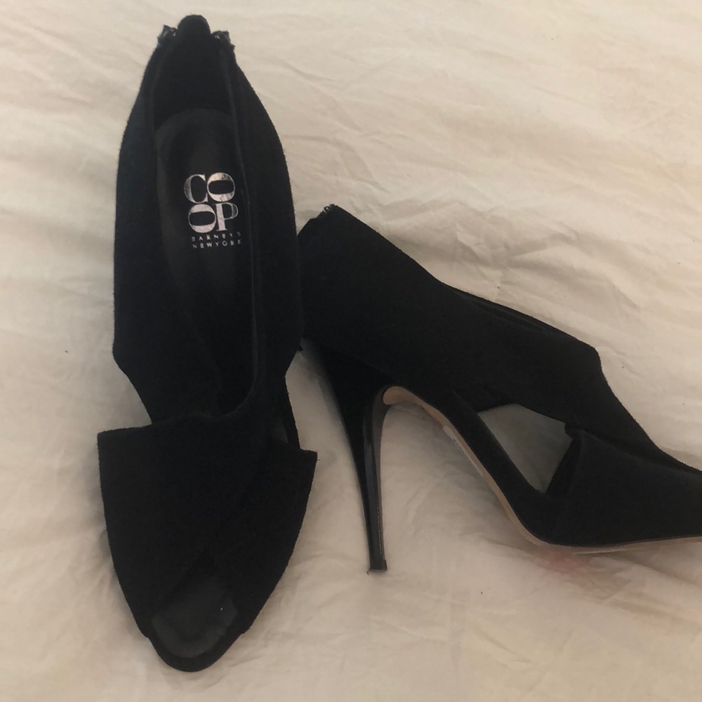 Barney’s Coop black velvet heel